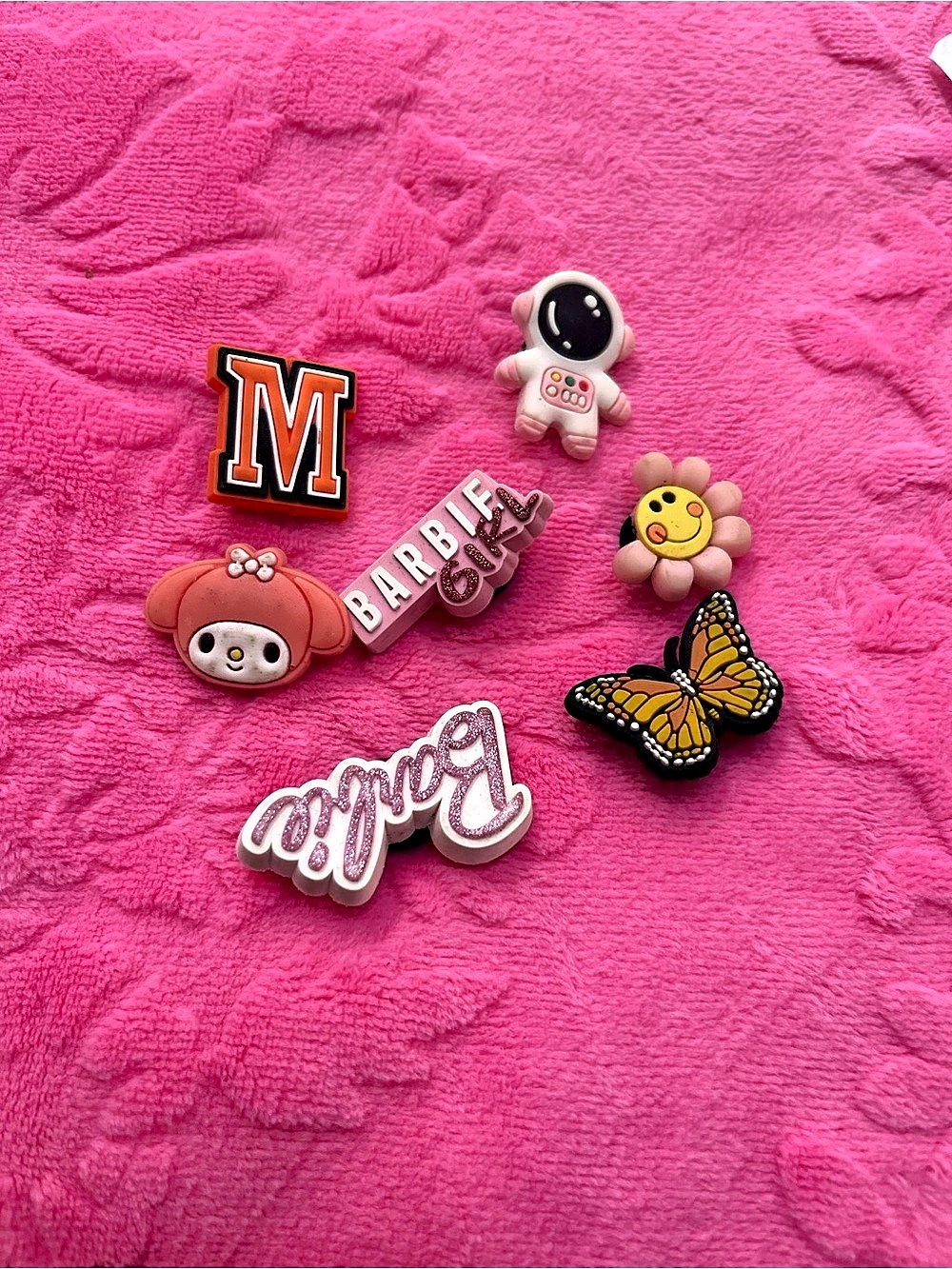 Pink & Multicolor Crocs charms